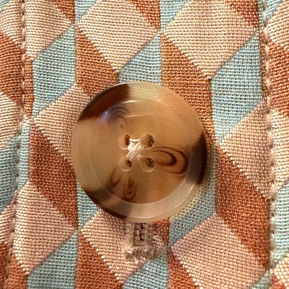 NWT Tuckernuck Ocean Spray Sleeveless Cheyenne tan blue geometric print Dress XS - Picture 8 of 15